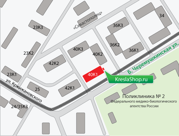 Карта проезда в КреслаШоп